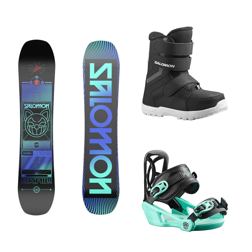 Salomon Grail Kids Snowboard Package 1 Salomon Grail Kids Snowboard Package